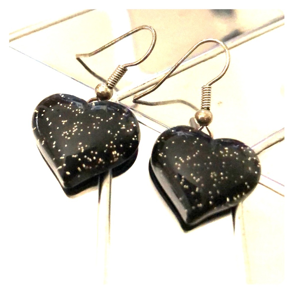 Heart Earrings 🖤